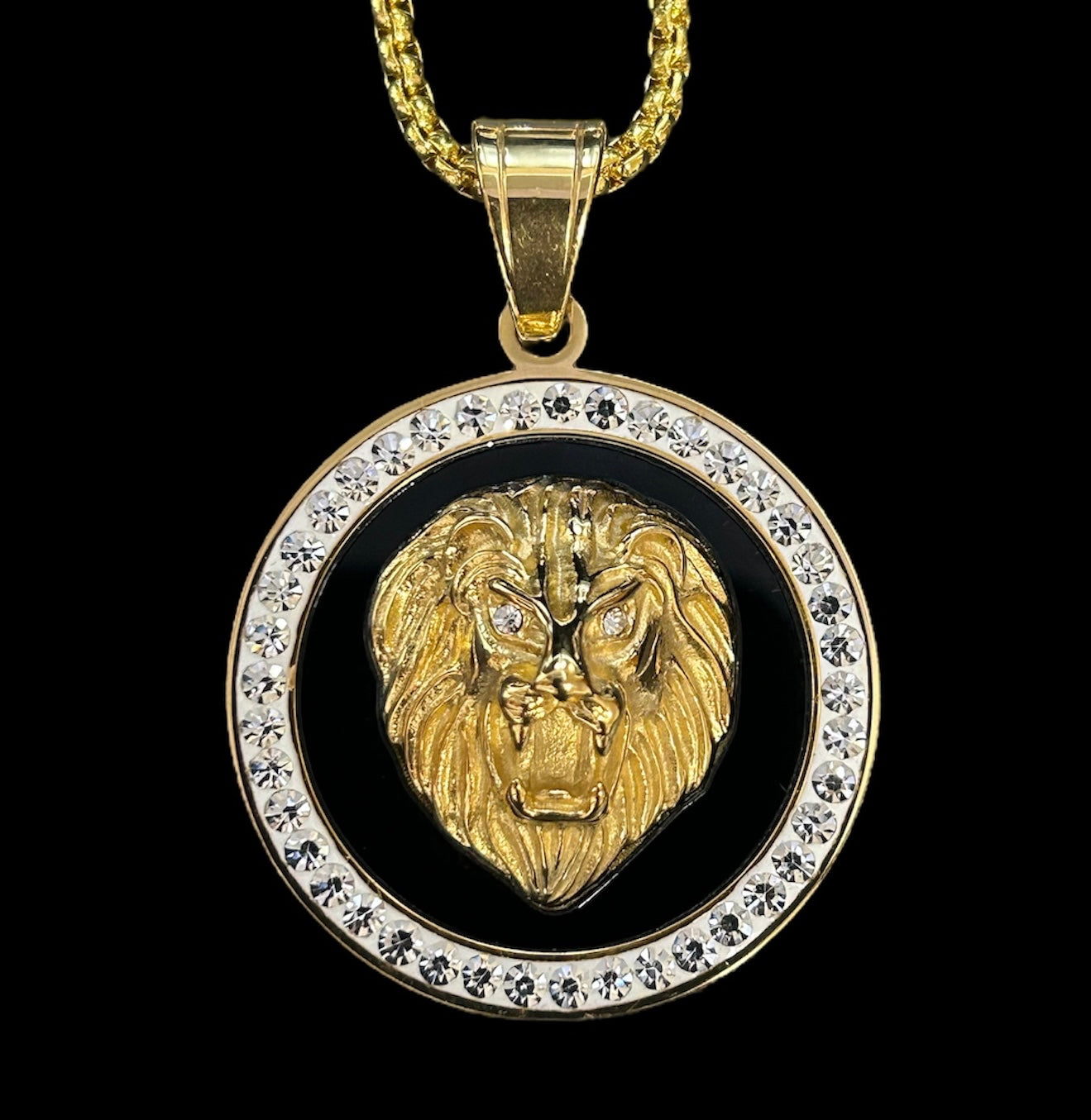 Lion store coin necklace