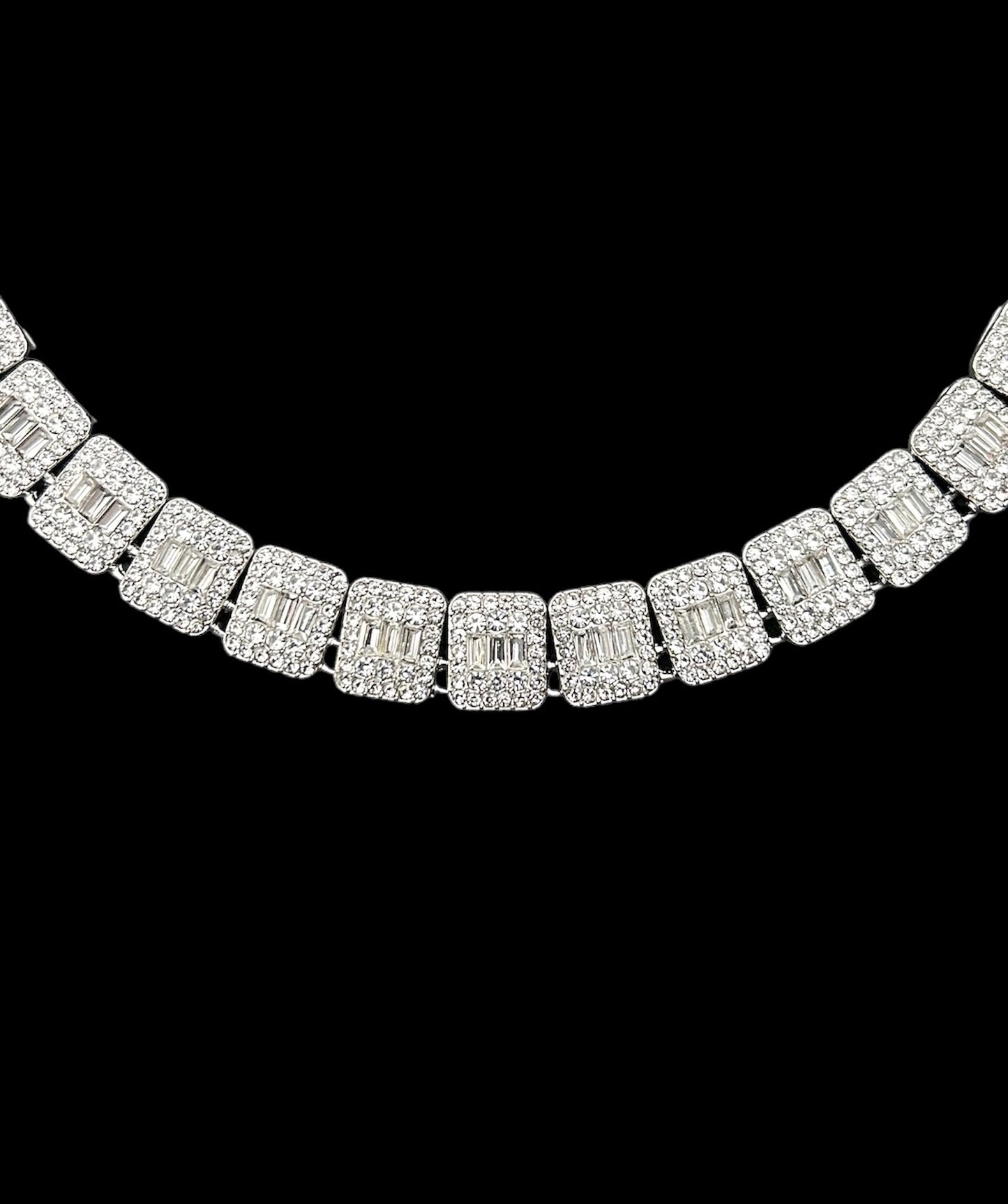 シルバー バケットダイヤ ネックレス