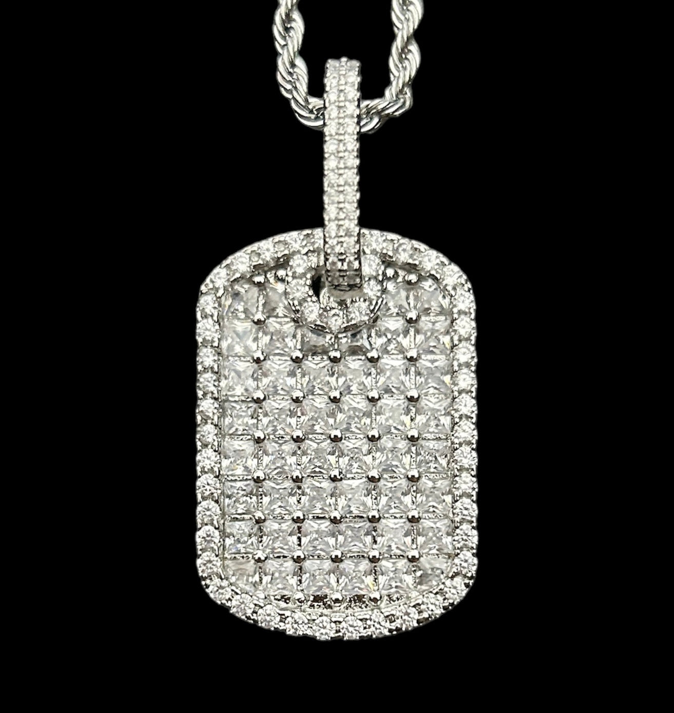 シルバー スクエア ネックレス