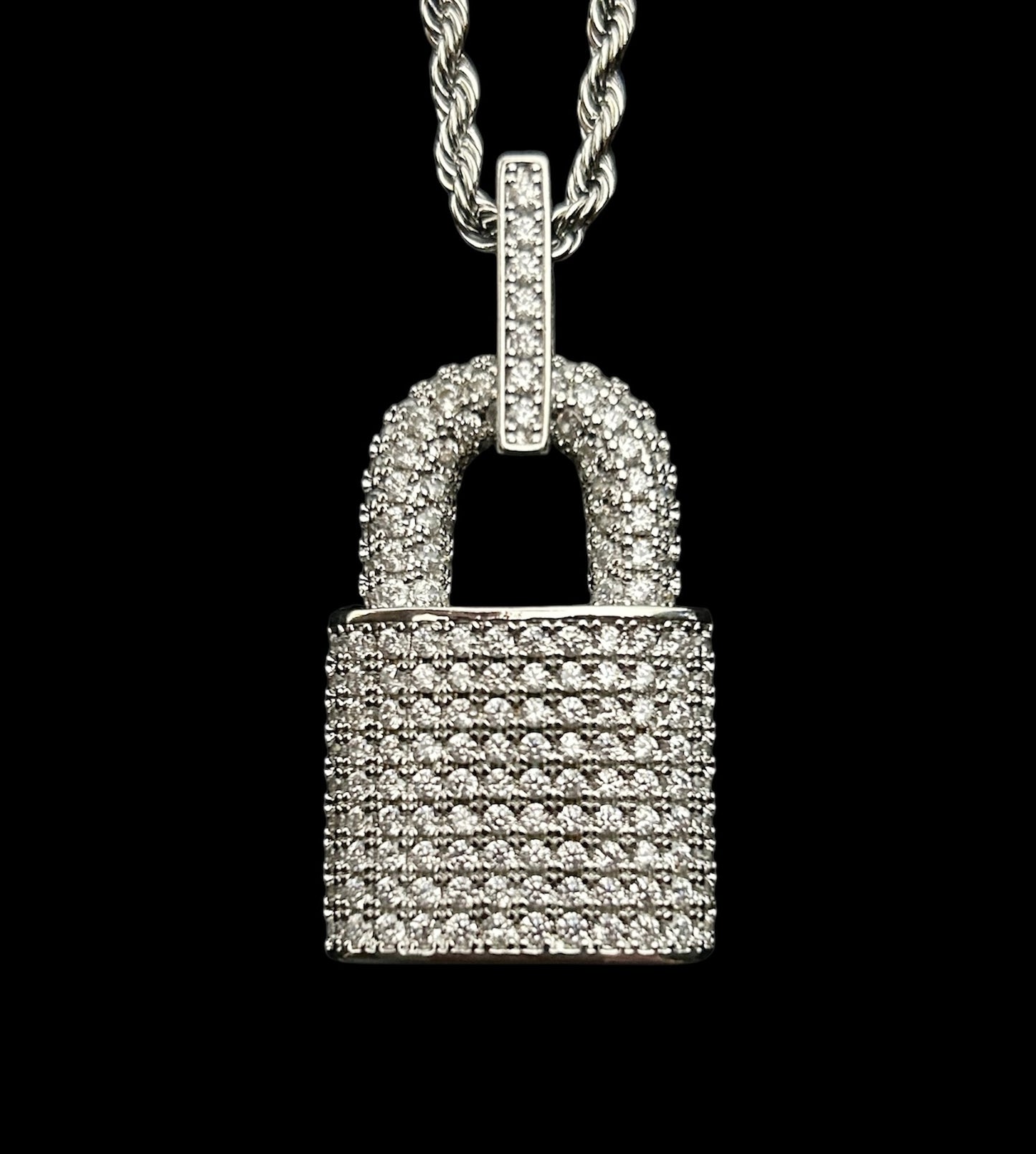 シルバー 南京錠 ネックレス