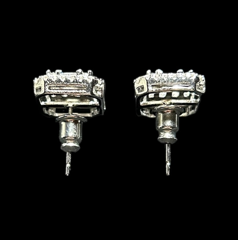 シルバー バッケトカット ピアス