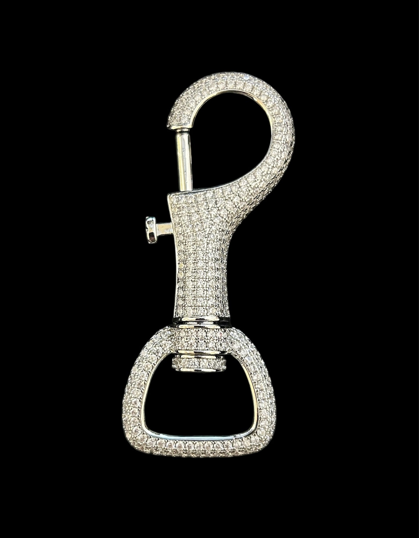 シルバー フルダイヤ カラビナ