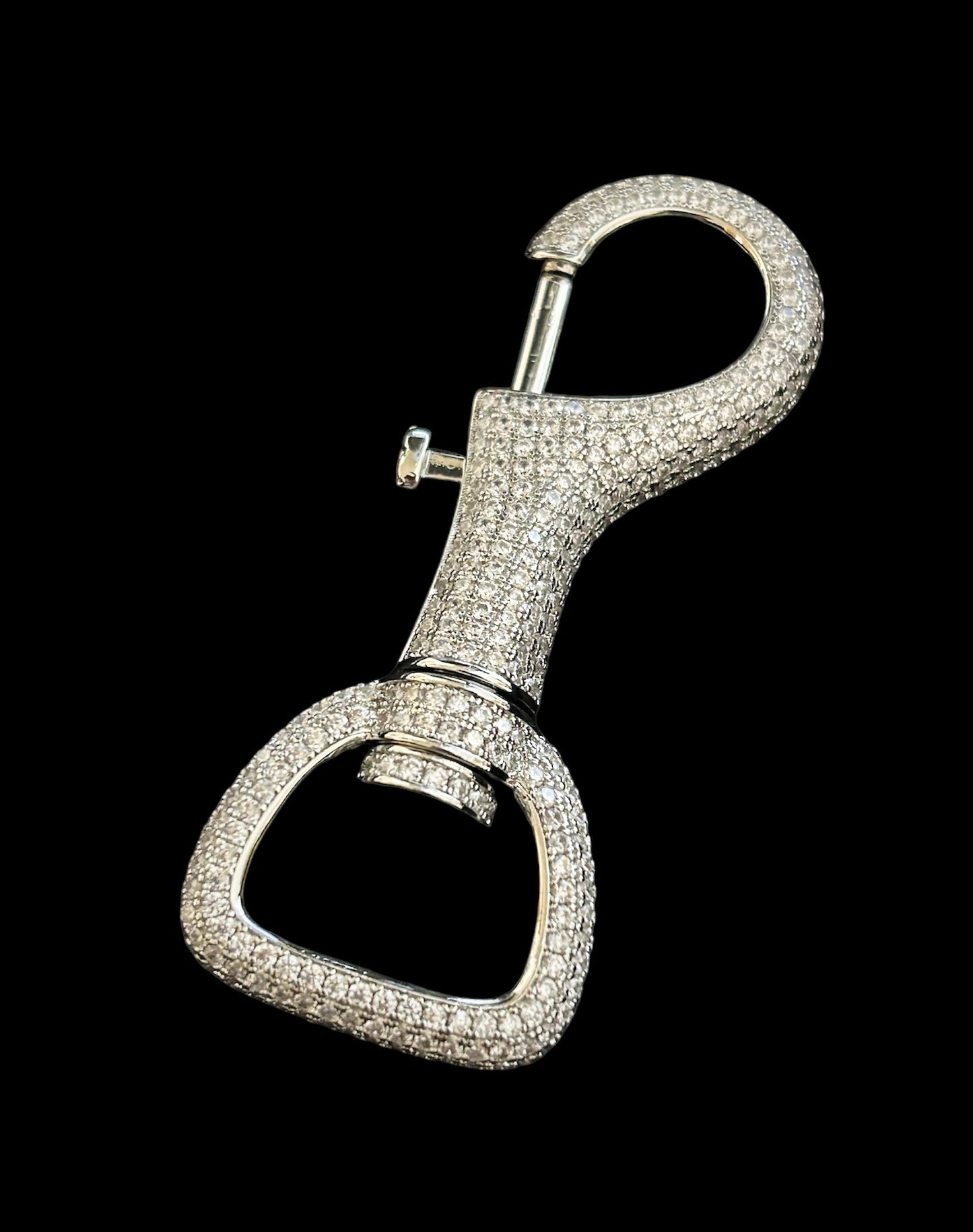 シルバー フルダイヤ カラビナ