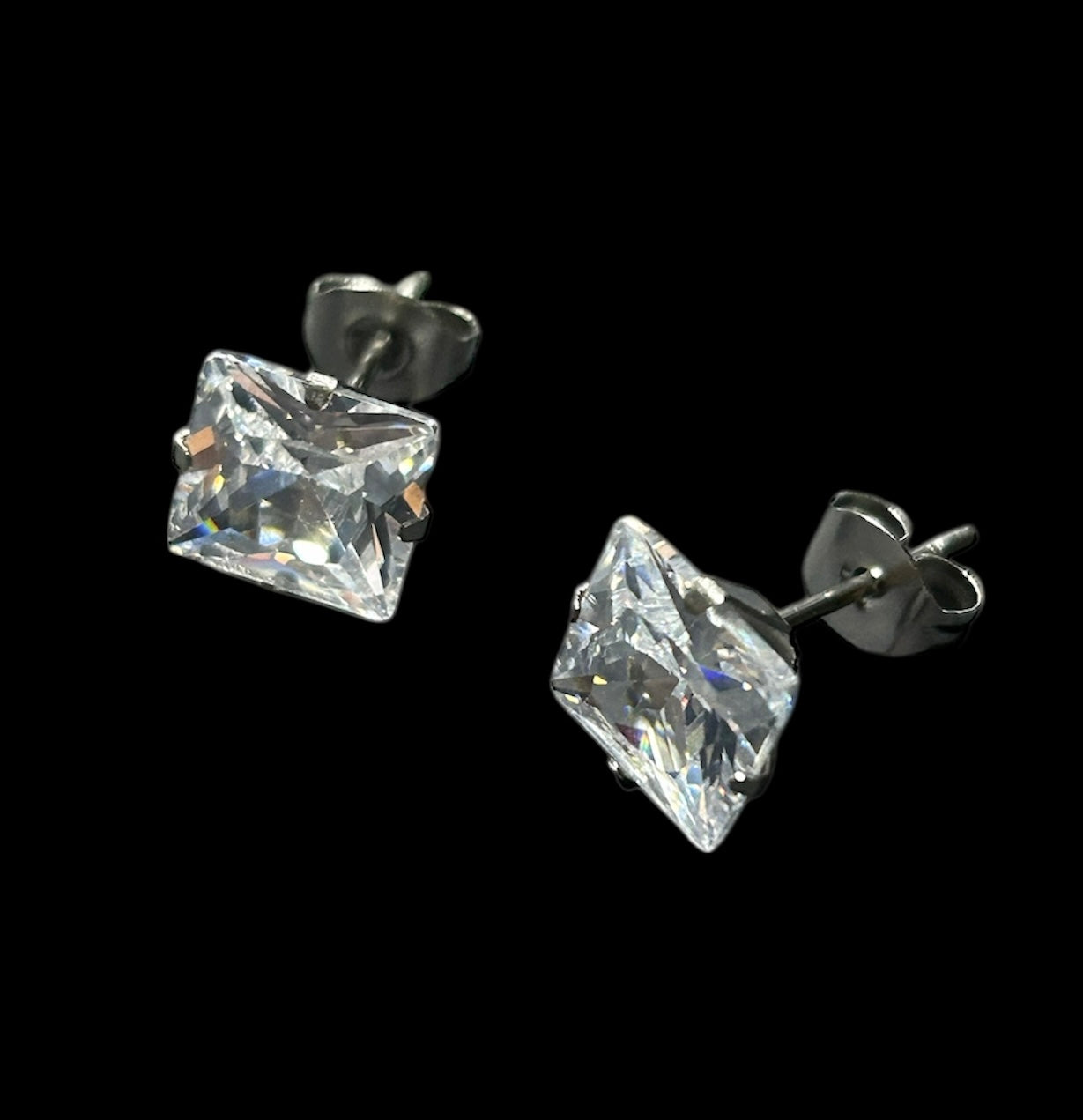 シルバー　プリンセスカット　ピアス