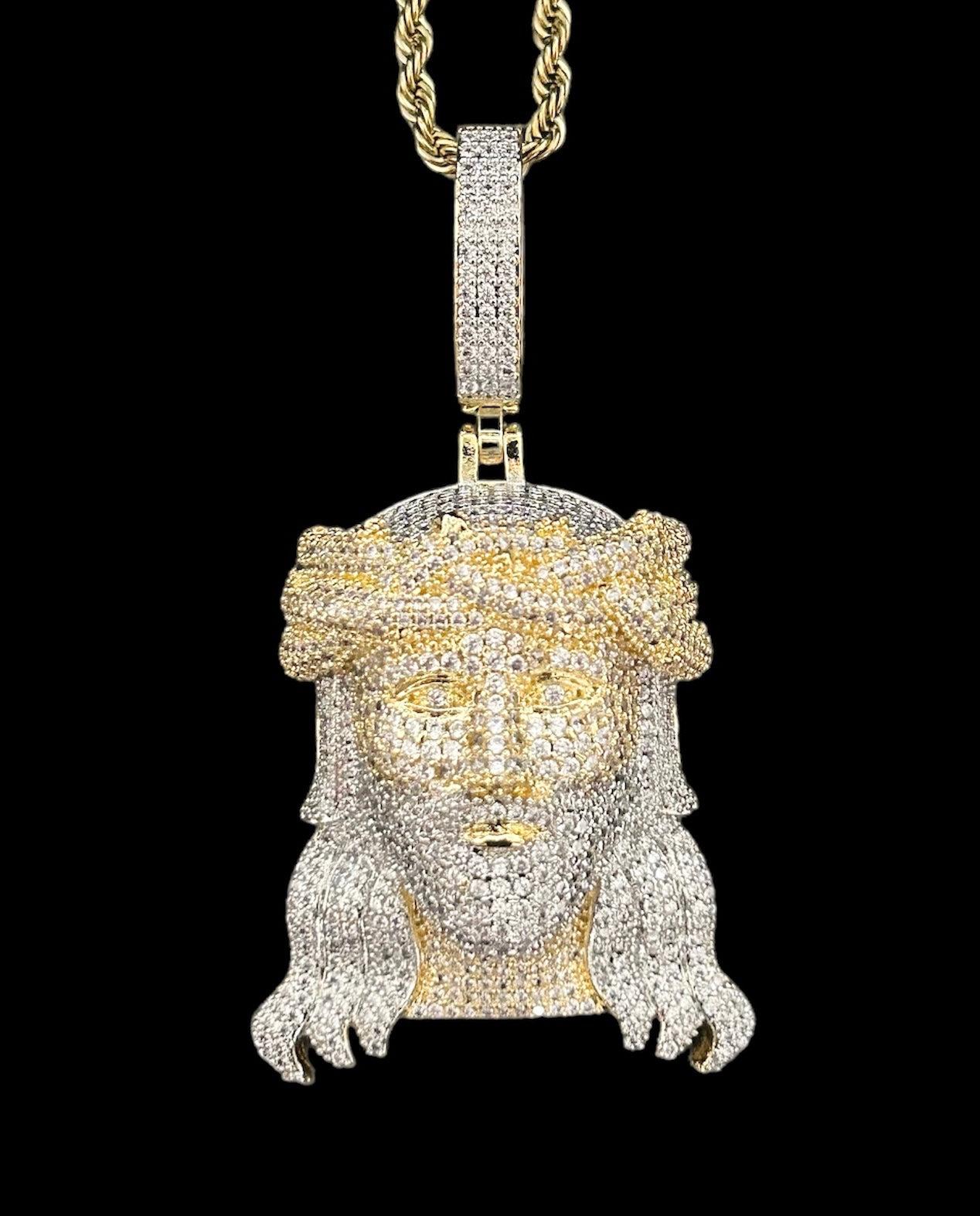 gold christ jesus necklace