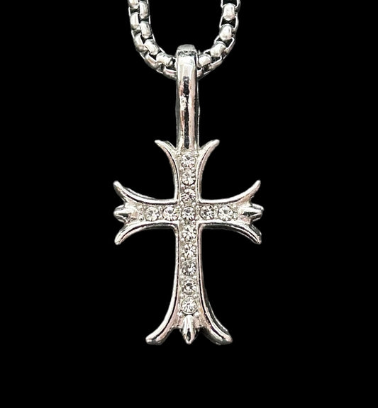 silver cross necklace