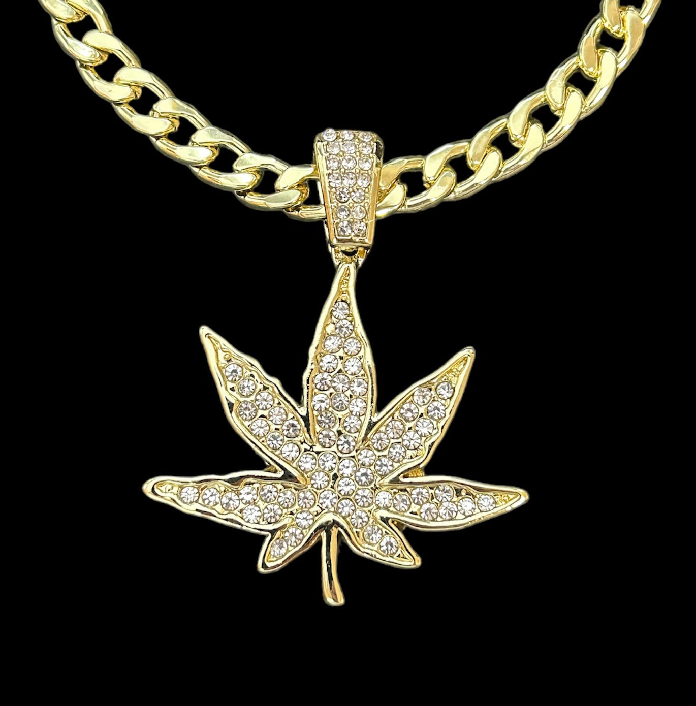 gold leaf necklace