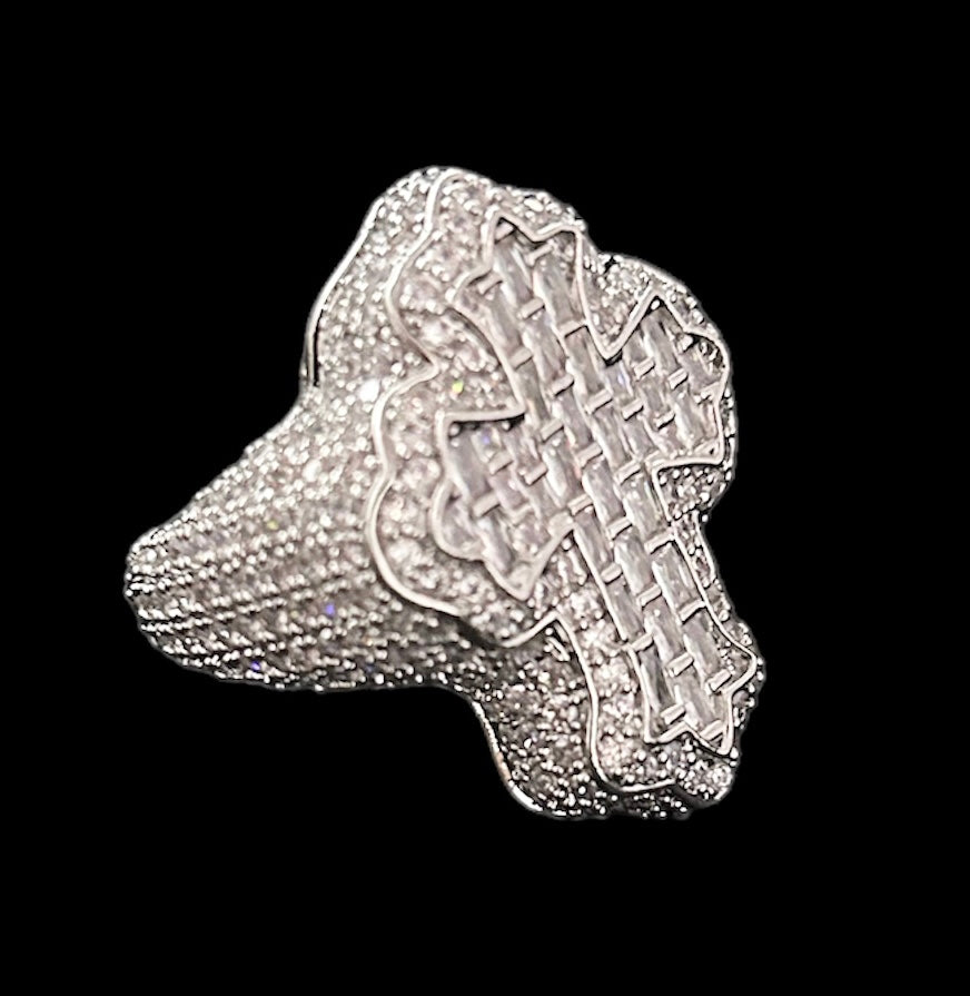 silver cross ring