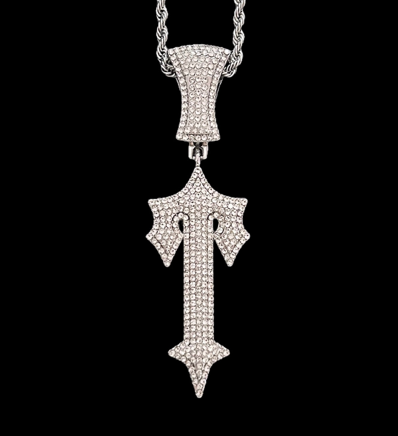 Silver Savage Cross Chain Necklace