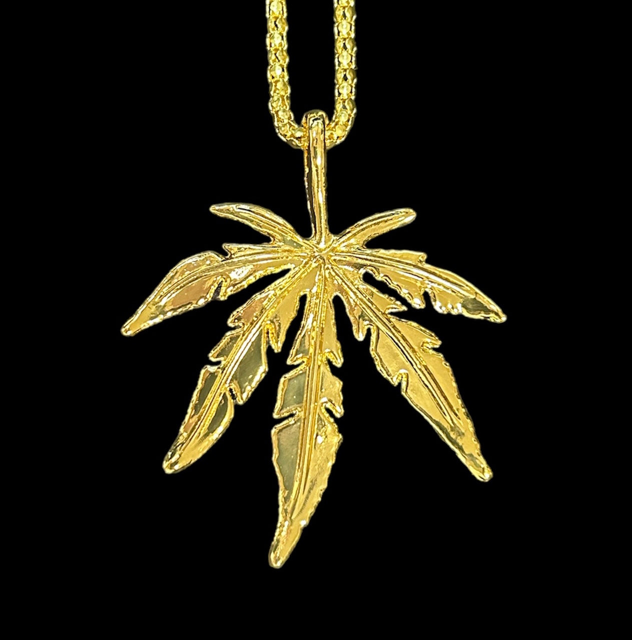 gold leaf necklace