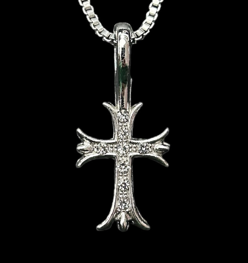 silver cross necklace