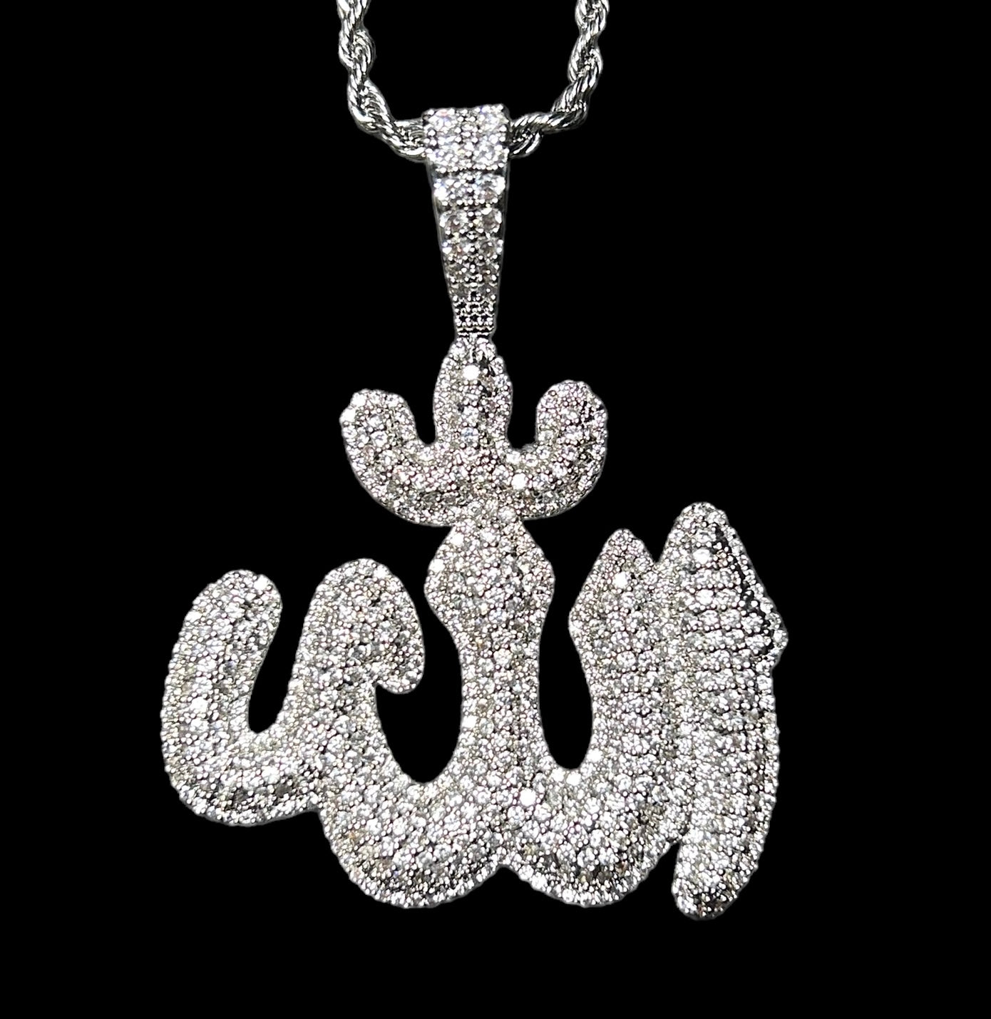 silver arabic necklace