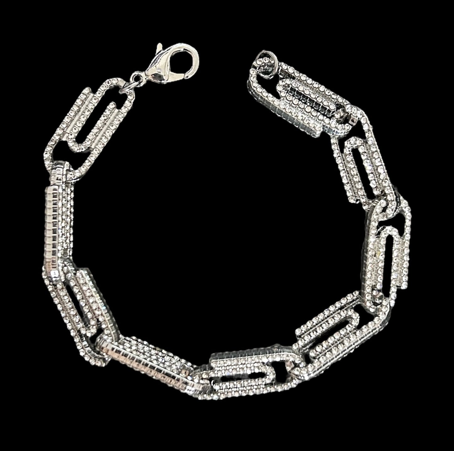 silver clip bracelet