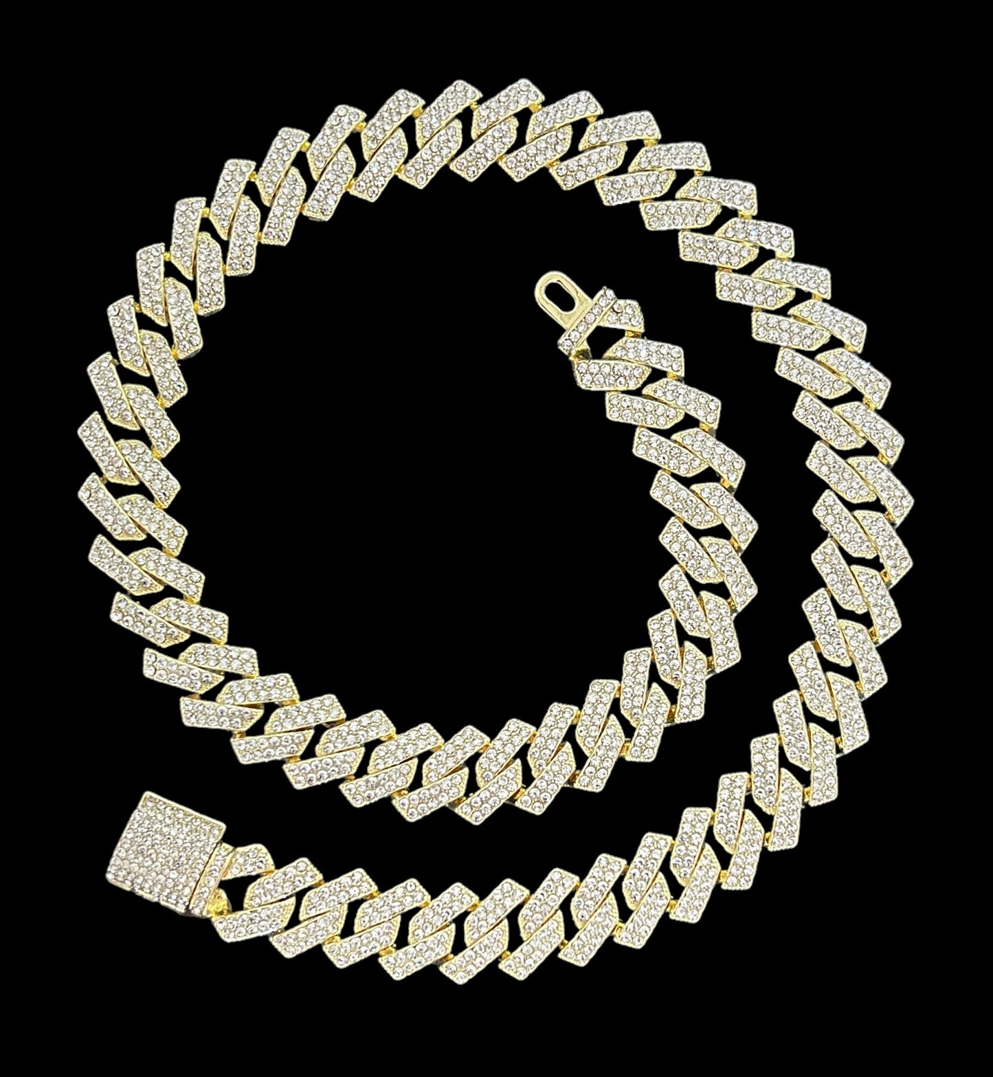 gold prong chain necklace